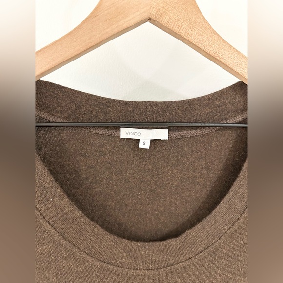 Vince Short Sleeve Bubble Hem Sweater Dress Brown Size Small - Picture 4 of 5